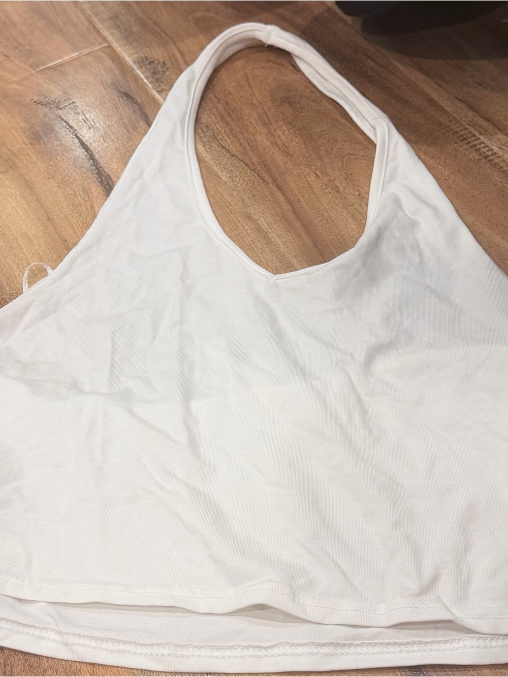H&M White Halter Crop Top - Basic